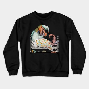 Dinosaur Tyrannosaurus Bedtime Reading Cute Crewneck Sweatshirt